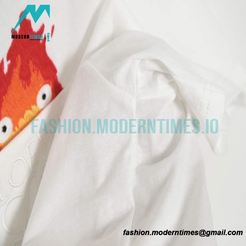 Loewe - 23SS Flame Four-leaf Clover Pocket Short-sleeved T-shirt Loewe - 23SS Flame Four-leaf Clover Pocket Short-sleeved T-shirt